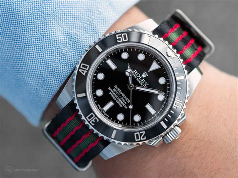 rolex submariner nato watch strap|rolex submariner 2020 rubber strap.